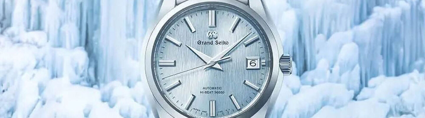 Grand Seiko &lsquo;Icefall&rsquo; Hi-Beat 1998 Revival in Titanium 40mm Blue Dial Bracelet Watch